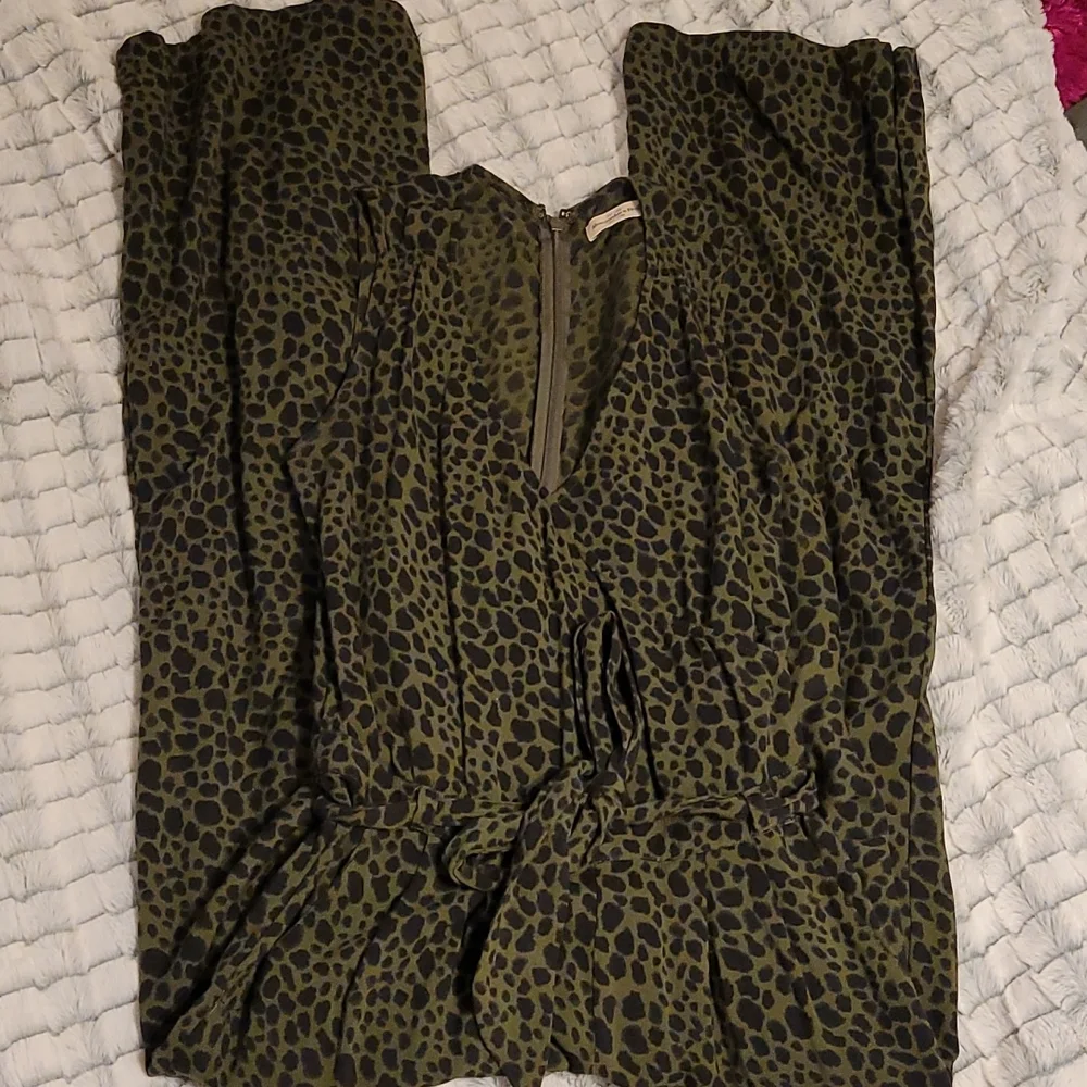 Abercrombie & Fitch Green Leopard Jumpsuit Women's Size XS - Picture 4 of 10